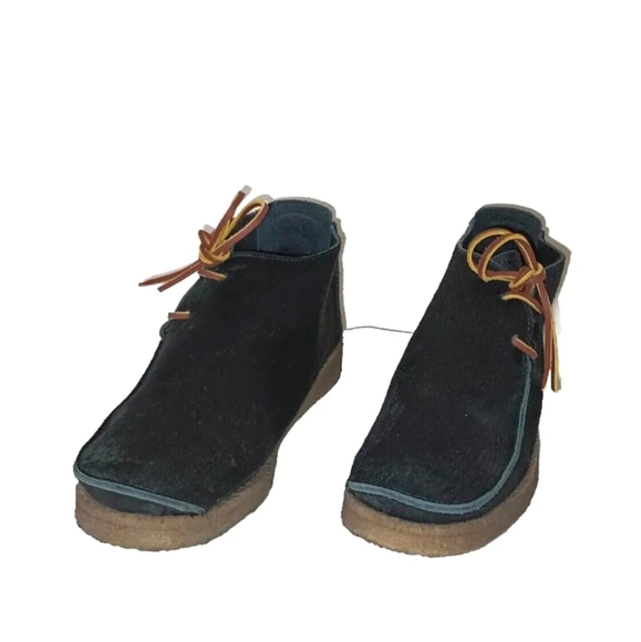 Padmore & Barnes 18 East Pony Hair Asymmetrical Tie Closure Crepe Boot 7 M 8.5 W - Picture 8 of 12